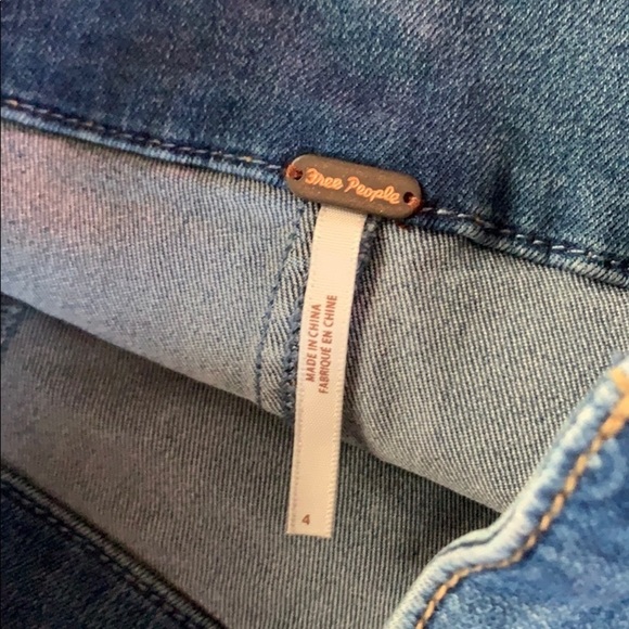 Free People Denim Mini Skirt, new with tags - Picture 7 of 11